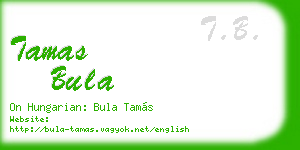 tamas bula business card