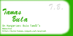 tamas bula business card